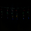 Guirlande lumineuse plate solaire rideau de glace, RVBJ, 3 m + 5 m x 0,4 m 25 bandes
