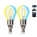 Bluetooth Mesh Smart Filament Bulb G45 4.5W CCT 2pcs ,with remote control