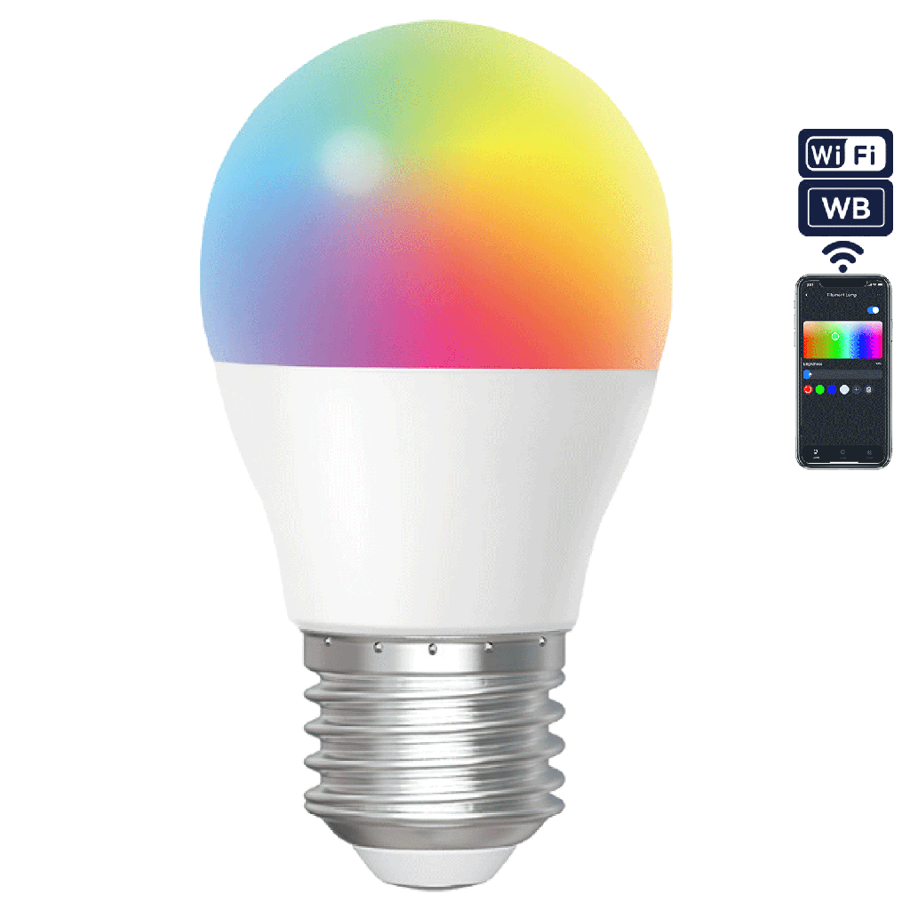 [S10201FW1] Aigostar WB Smart bulbs G45 E27,6.5W RGB+CCT