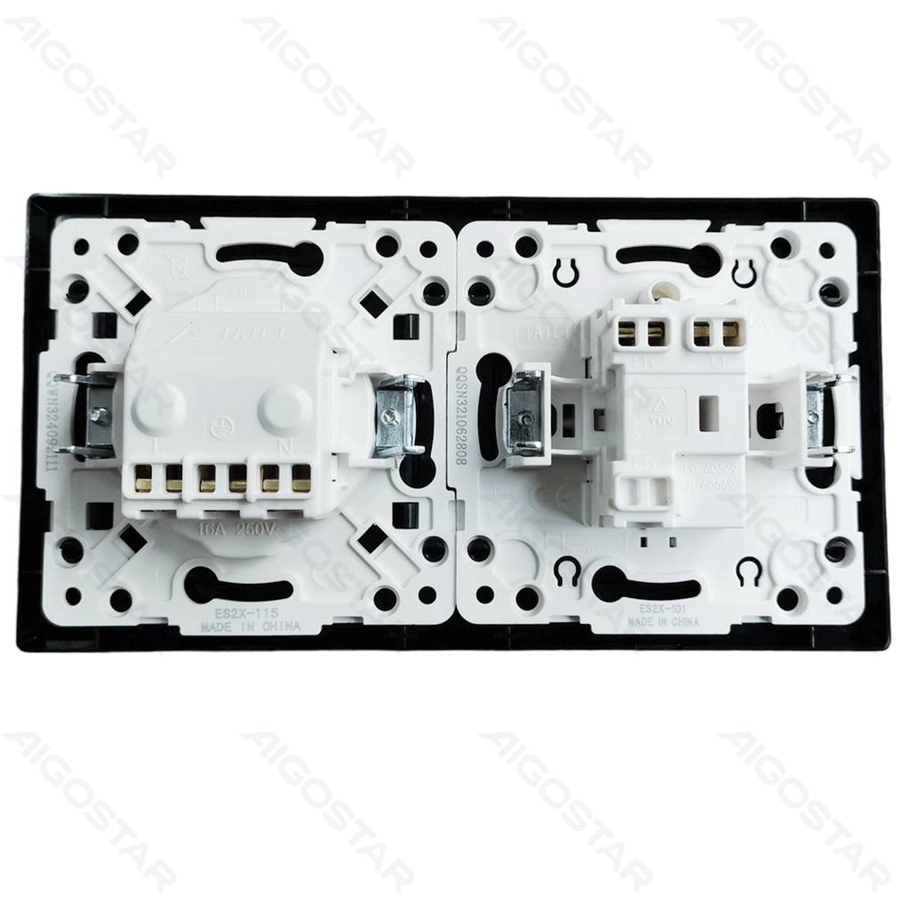 [B201011V9] Aigostar Schuko stopcontact + eenpolige schakelaar