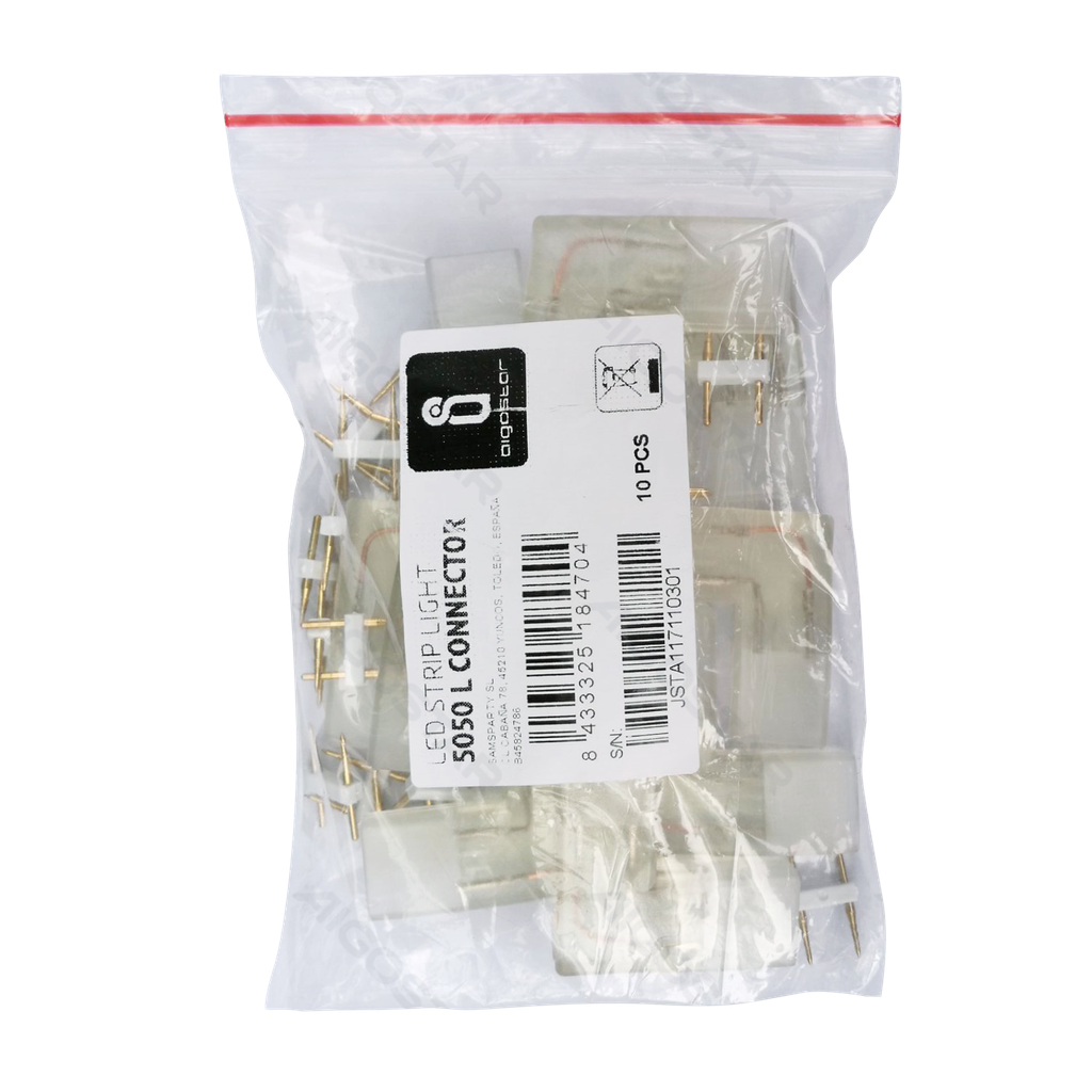 [B10302JST] LED Strip 230VAC 5050 L-connector