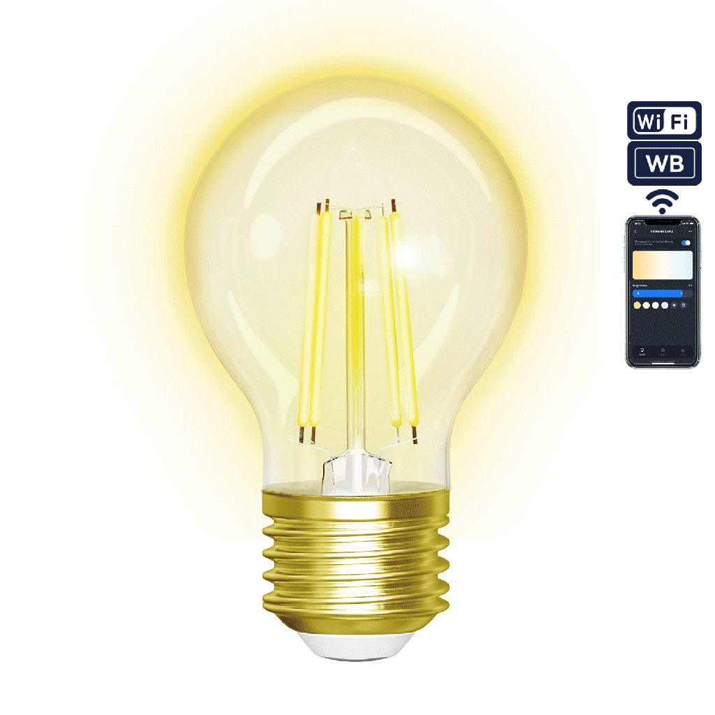 [S10201BR9] WLAN WB Smart Glühbirne mit Glühfaden G45 E27 (Bernstein)