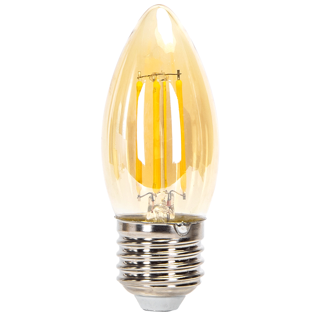 [B10106QP8] LED Gloeilamp (Amber) C35 E27,8W