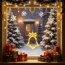 Hangertje in de vorm van een bel dat werkt op batterijen met zuignap Warm wit IP20 Binnen