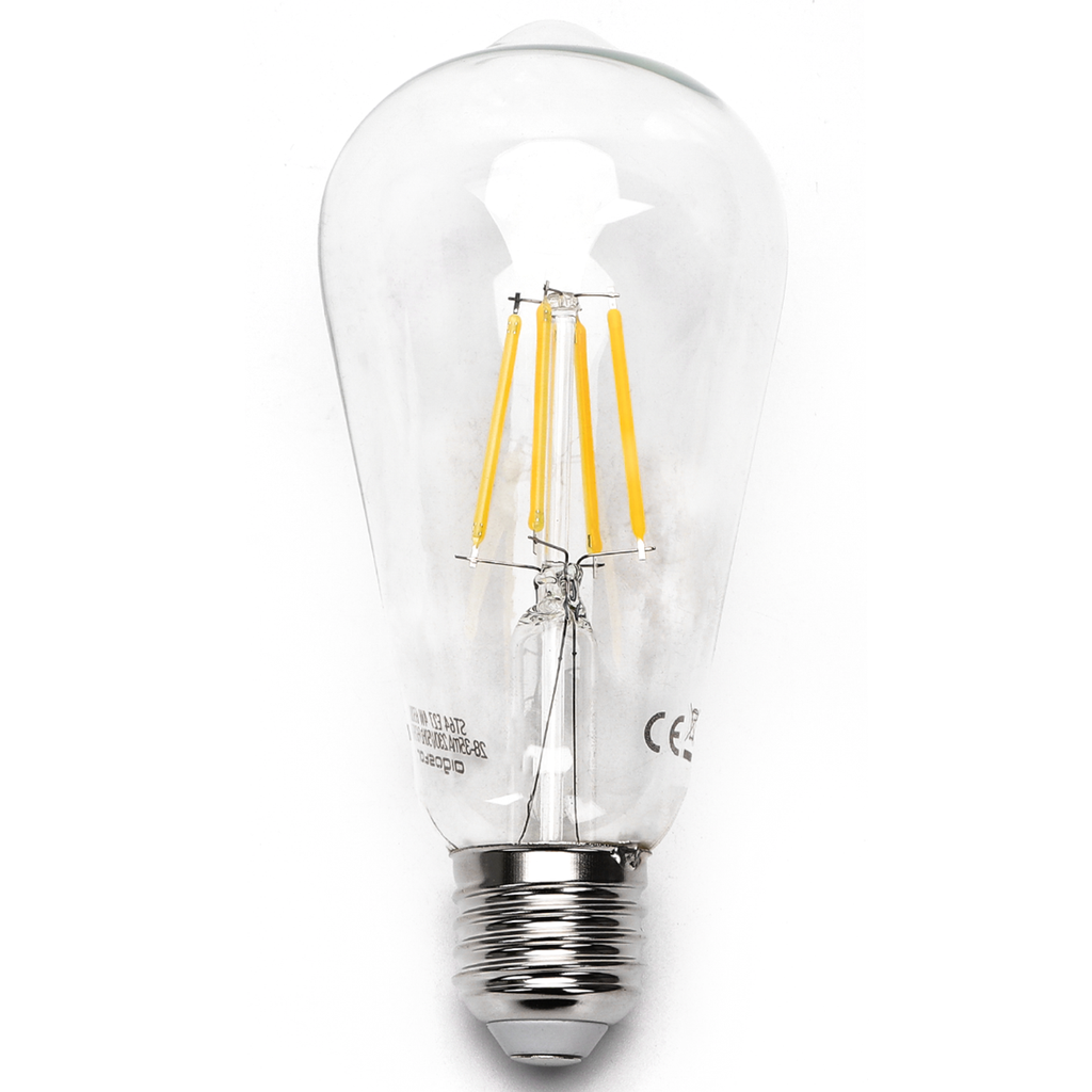 Ampoule à filament LED (Clair) ST64 E27 6W