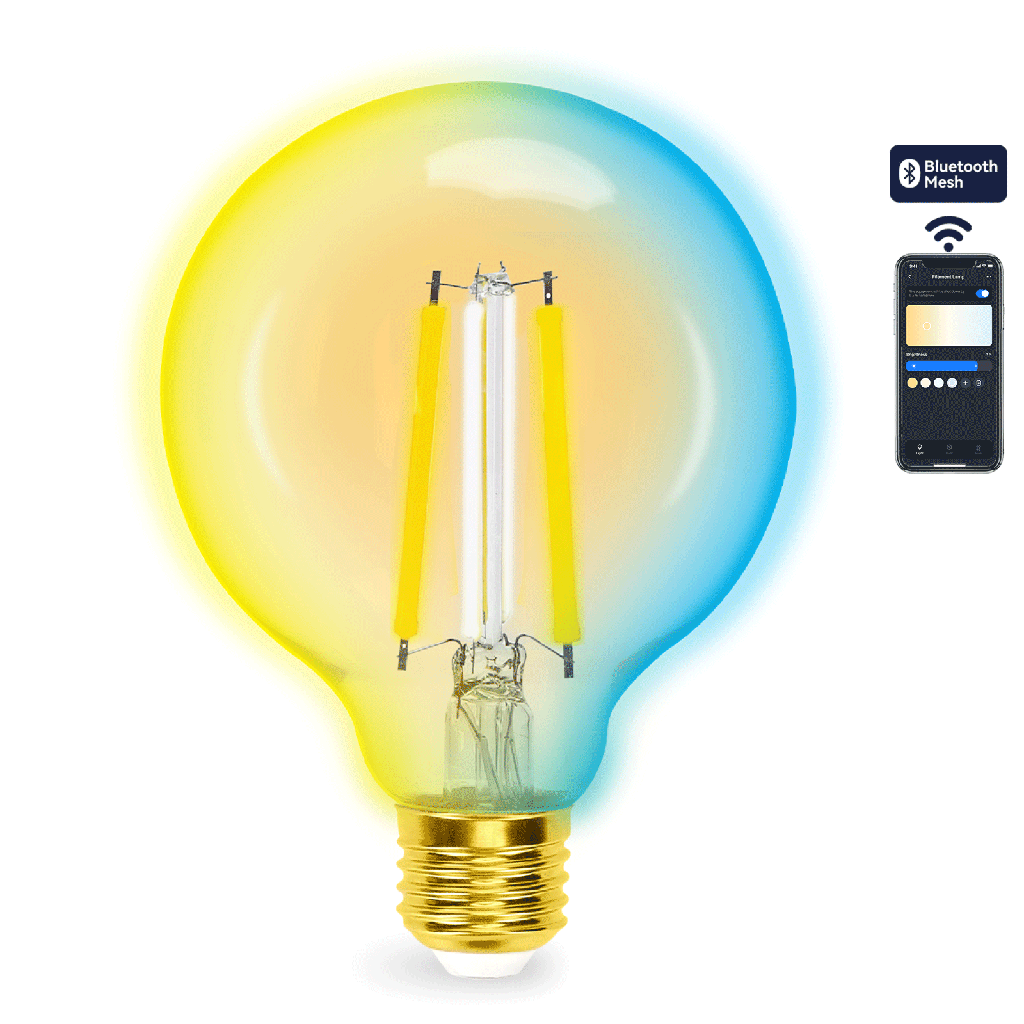 [S10301K84] Bluetooth Mesh Smart Filament Bulb G95 6W CCT