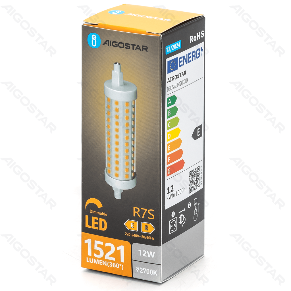 [B101094C9] R7S Dimbaar 12W 2700K Warm licht 1521lm