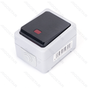 Commutateur de sonnette en saillie gris