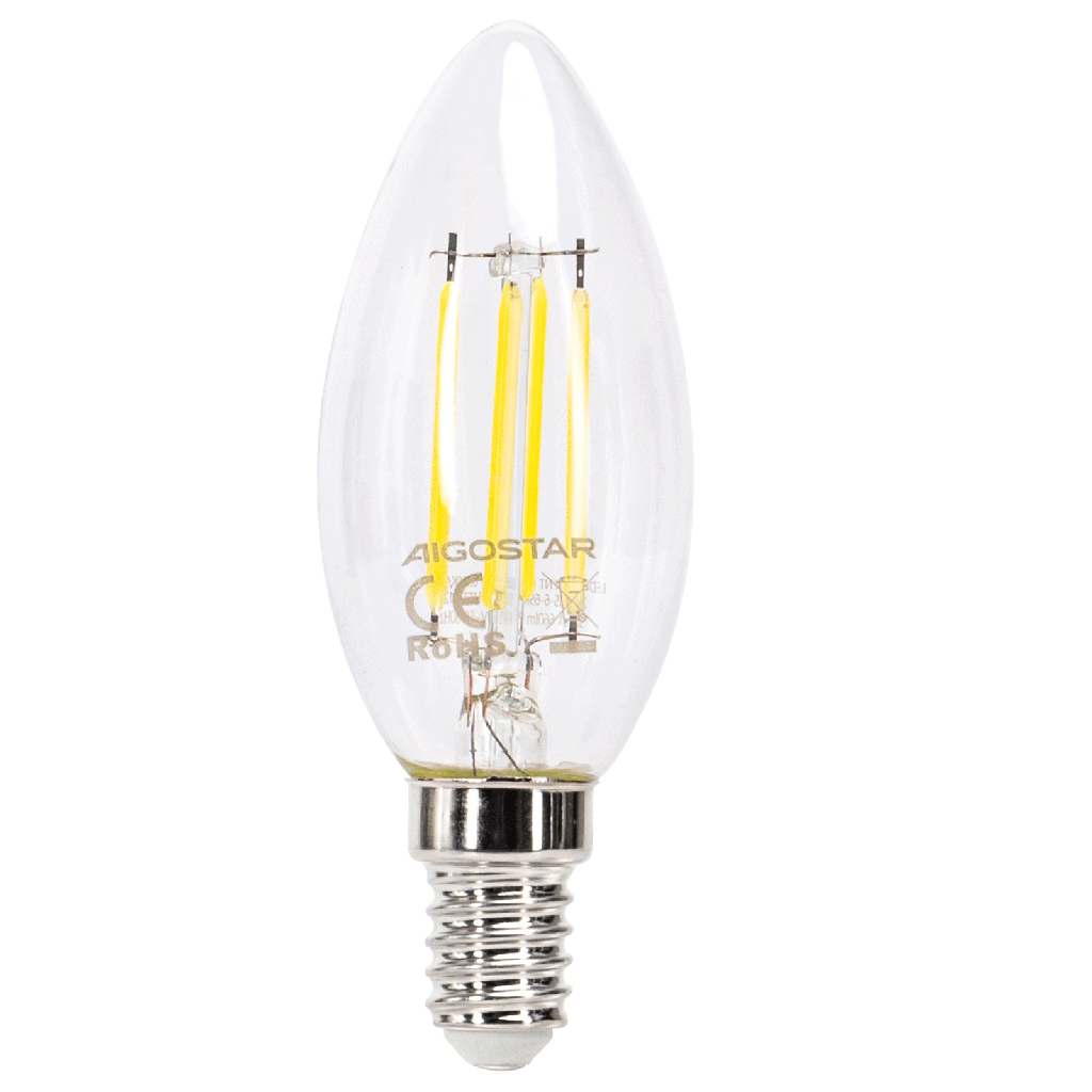 Aigostar LED Gloeilamp (Helder) C35 E14,6W