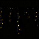 Solar-Eiszapfen (Welle) Lichterkette flach, Warmes Weiß, 3m+5m*0.6m 25 Streifen