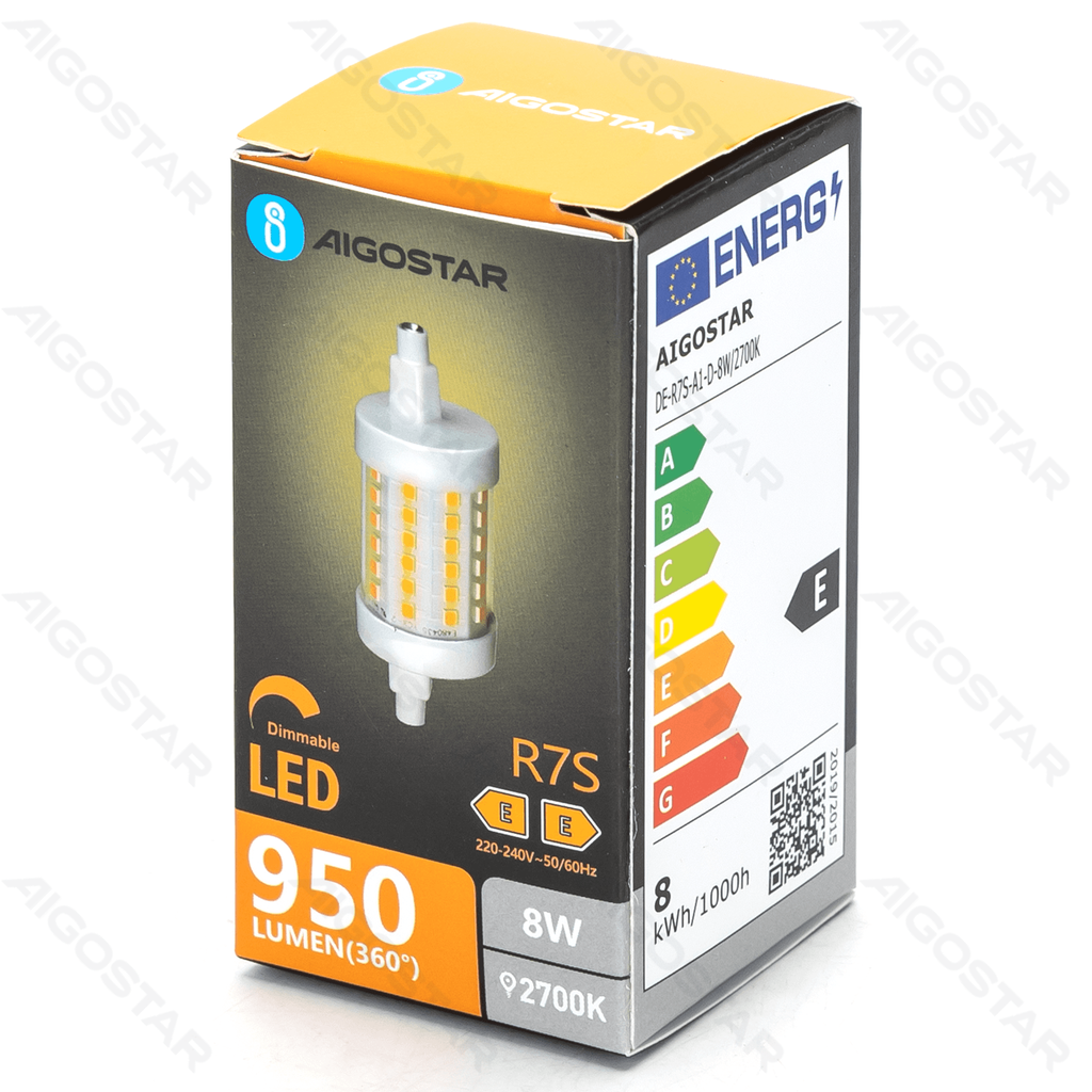 Aigostar R7S Dimbaar 8W 2700K Warm licht 950lm