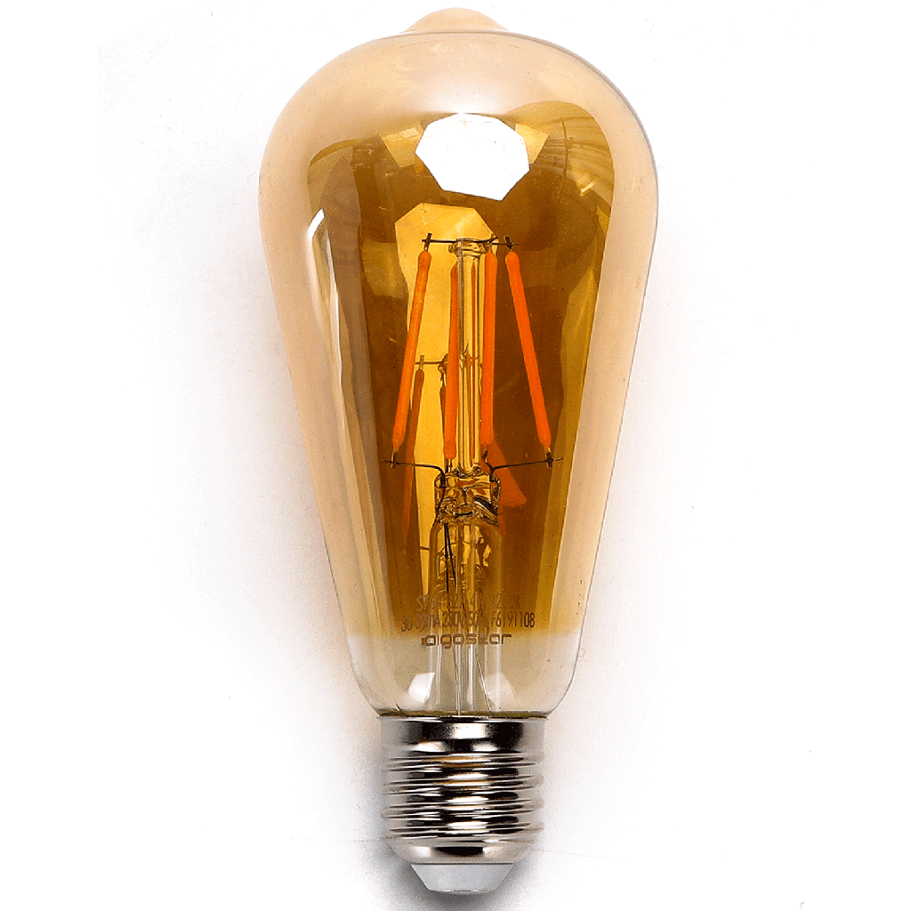 [B10106QN1] LED Gloeilamp (Amber) ST64 E27,16W