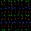 Guirlande lumineuse plate rideau basse tension, RVBJ, 1m*1m 10 bandes ,IP44, Intérieur&Extérieur