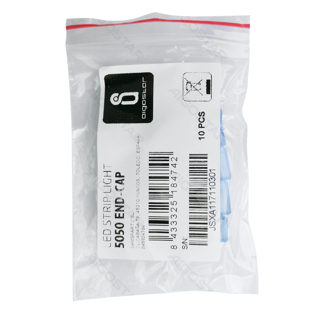 LED Strip 230VAC 5050 eindkap