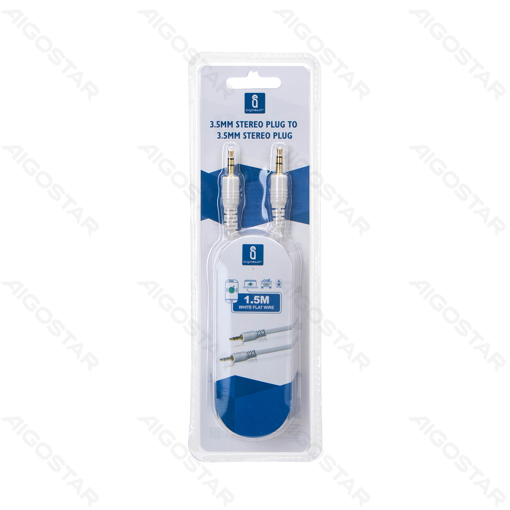 Aigostar Audiokabel 1,5m Wit