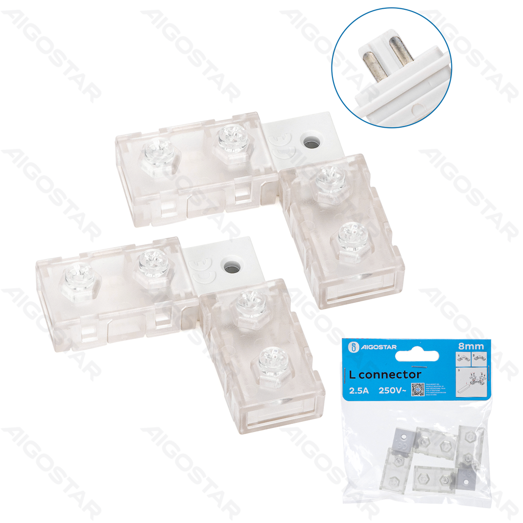 Aigostar Geïntegreerd Circuit LED Lichtstrip 2835 L Connector 8mm