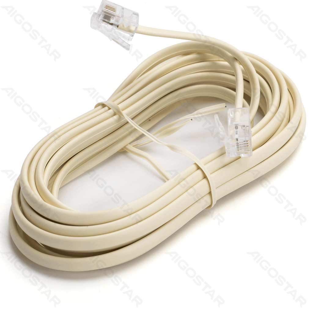 Aigostar Telefoon aansluitsnoer 5m Wit