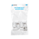 PVC Round Wire Duct Bend White 25mm 4PCS