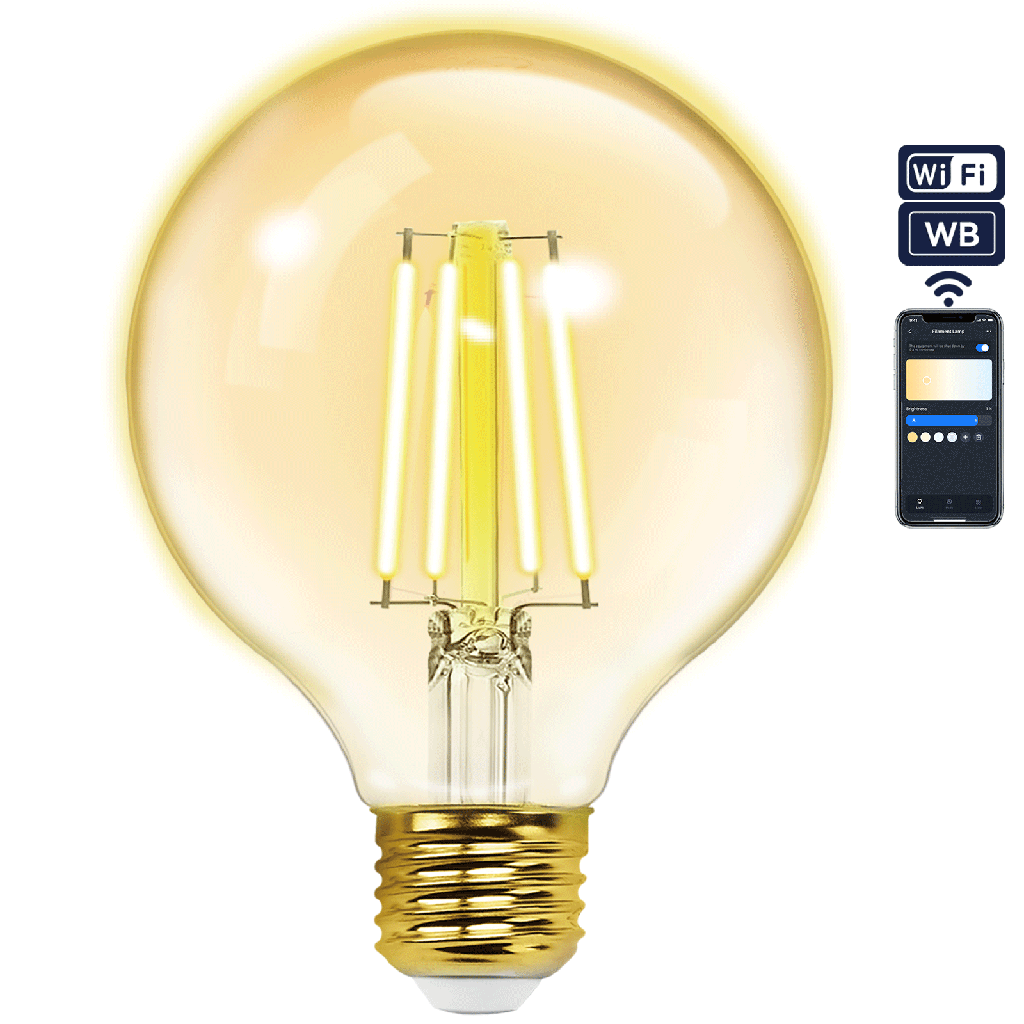 WiFi WB Smart Gloeilamp G95 E27 (Amber)