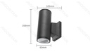 Applique Murale Deux voies Noire (sans ampoule) GU10