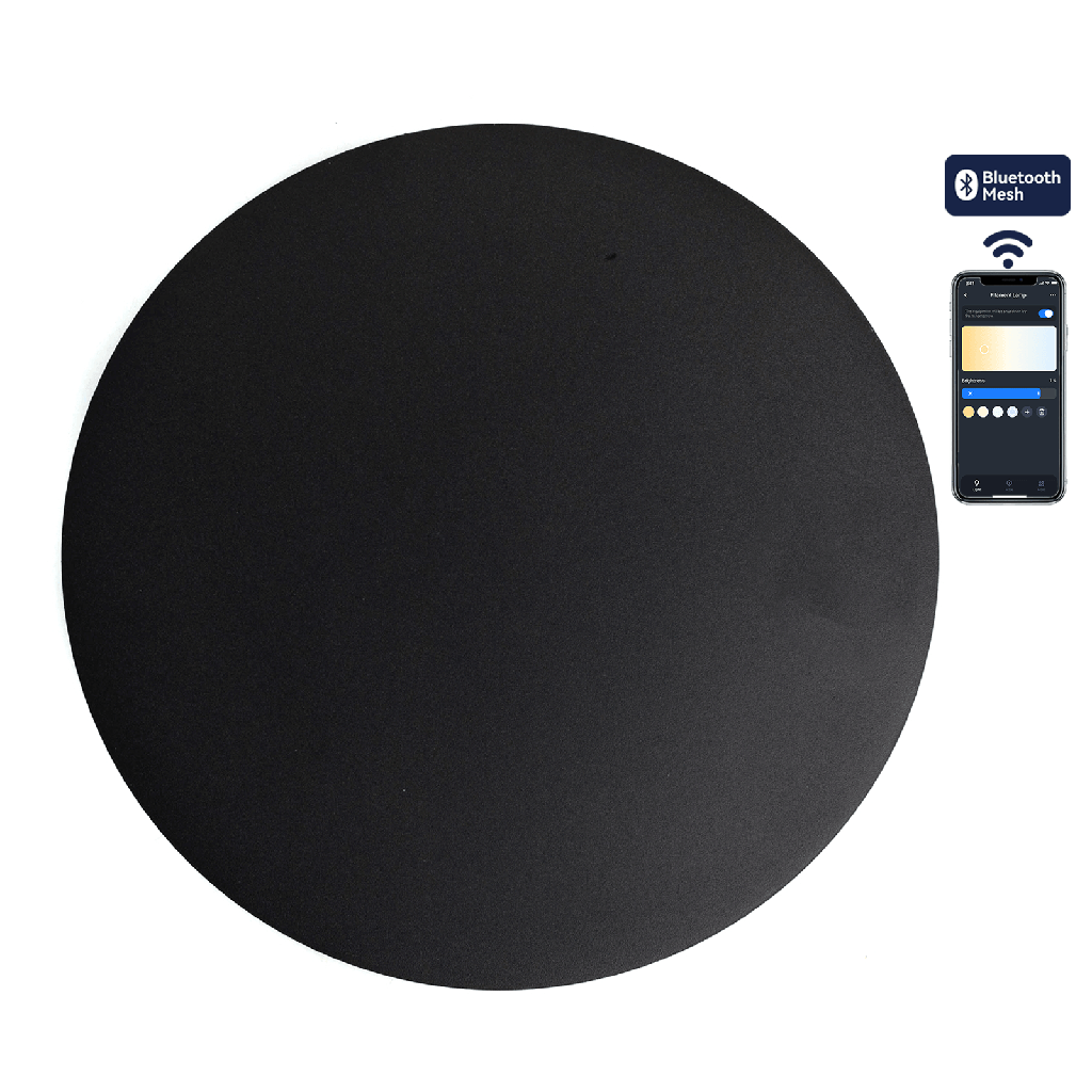 Slimme wandlamp met Bluetooth-netweefsel CCT 12W Zwart