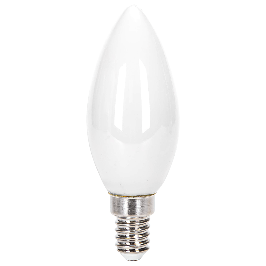 LED melkwitte lampenkap gloeilamp C35 E14,4W
