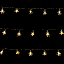 Guirlande lumineuse flocons de neige, piles 3AA, Blanc chaude, 5m ,IP44, Intérieur&Extérieur