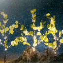 Namaakplanten op zonne-energie in de grond eucalyptusblad 2m+1,5m 60LED