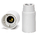 E14 kunststoffen zelfsluitende lamphouder wit