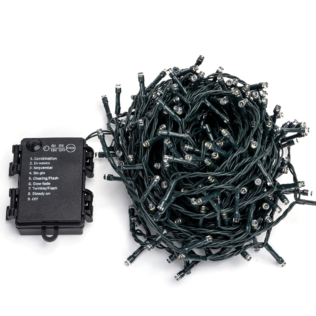 Aigostar Platte lichtstrook met 3AA-batterij Koud wit 15m IP44 Binnen/Buiten