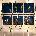 Plantes de simulation solaires linéaires, Rideau, feuille d'olivier 3M+1M*1M 70LED