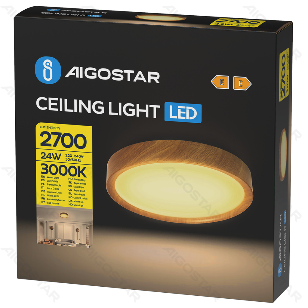 [B103101BU] Plafonnier LED 24W 2700lm 3000K