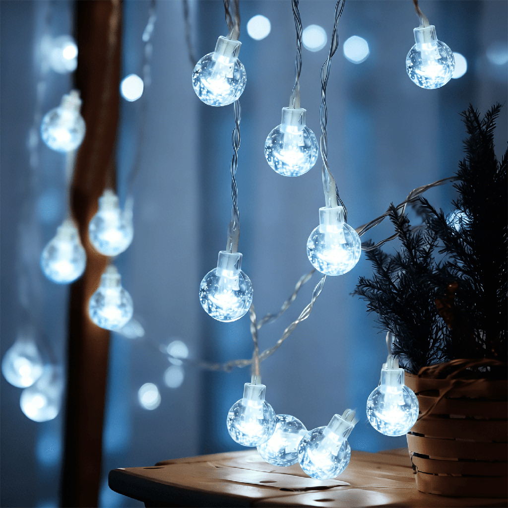 Aigostar Bubbellichtstrook met 3AA-batterij Koud wit 2,5m IP44 Binnen/Buiten