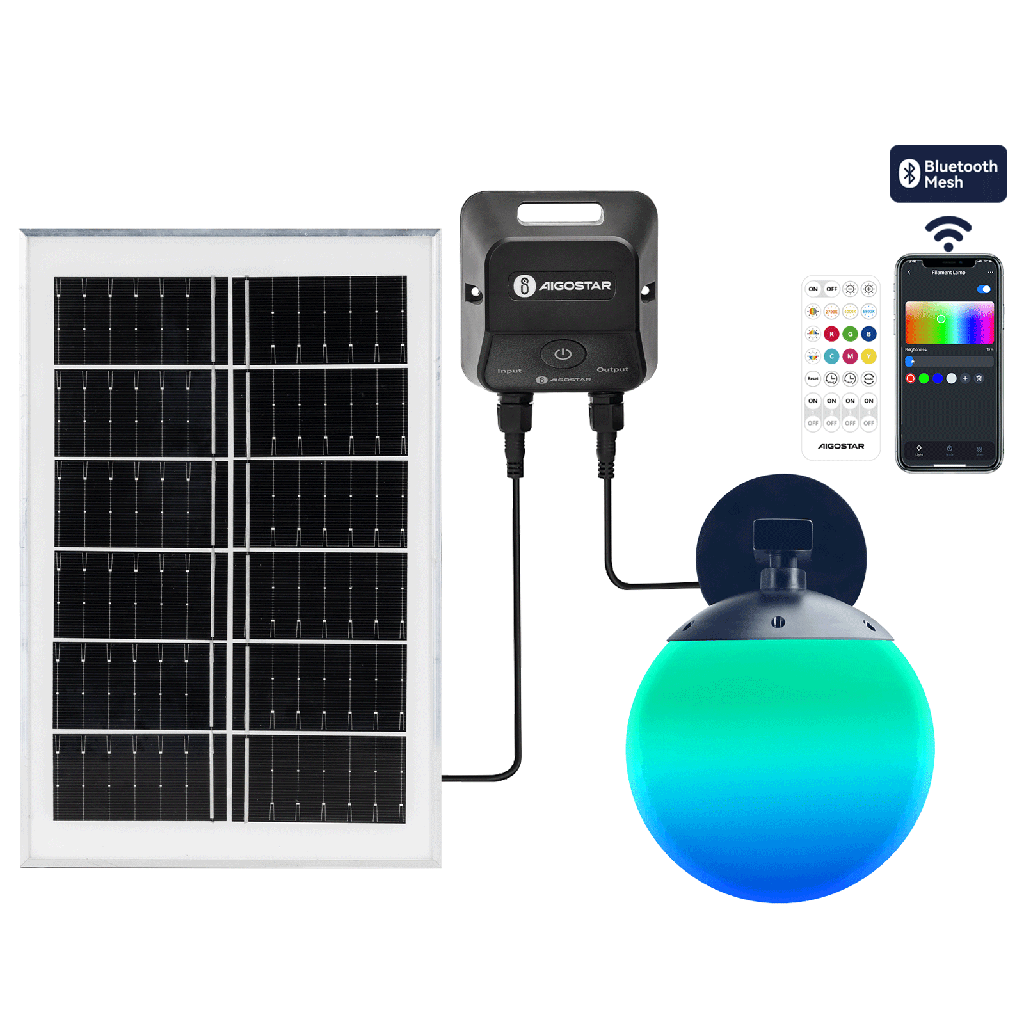 Bluetooth mesh solar smart mirage wall light 20W RGBCCT
