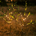 Namaakplanten op zonne-energie in de grond olijfblad 2m+1,5m 60LED