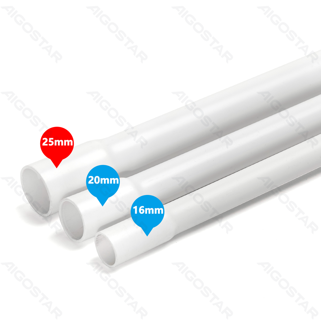 [B20104O9O] Aigostar PVC ronde witte expansiebuis 25mm