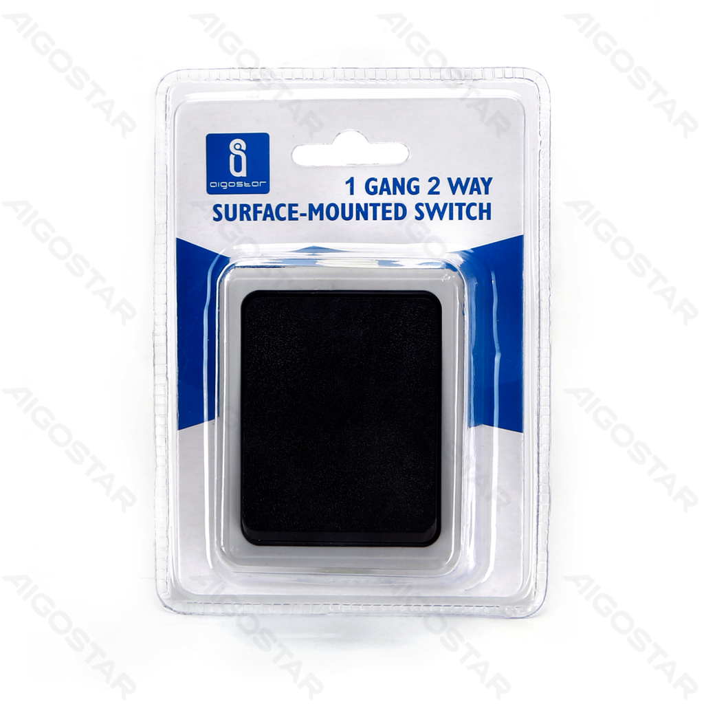 [B20101NRM] Duitse Opbouw Schakelaar 2 Lichtpunten Grijs