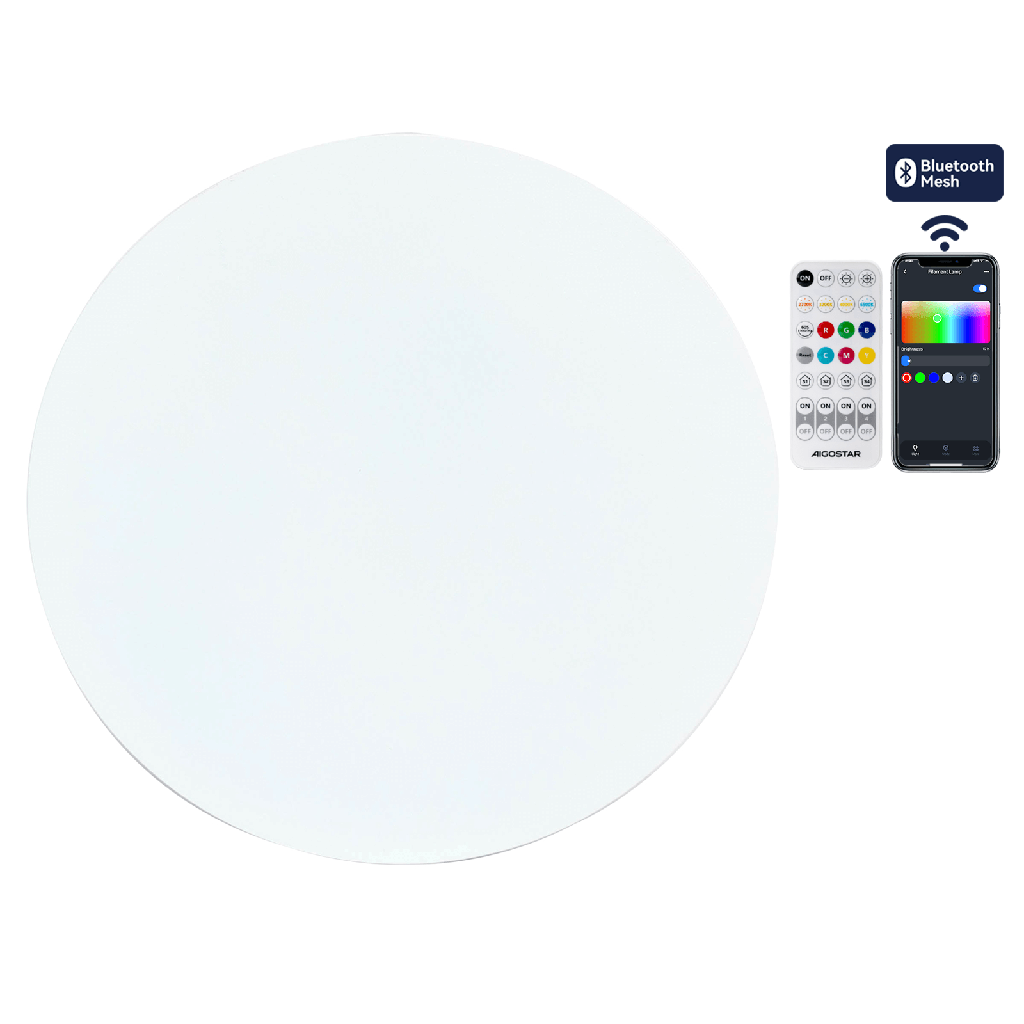 [S10303PO7] Bluetooth Mesh intelligente Wandleuchte RGB+CCT 12W Weiß mit Fernbedienung