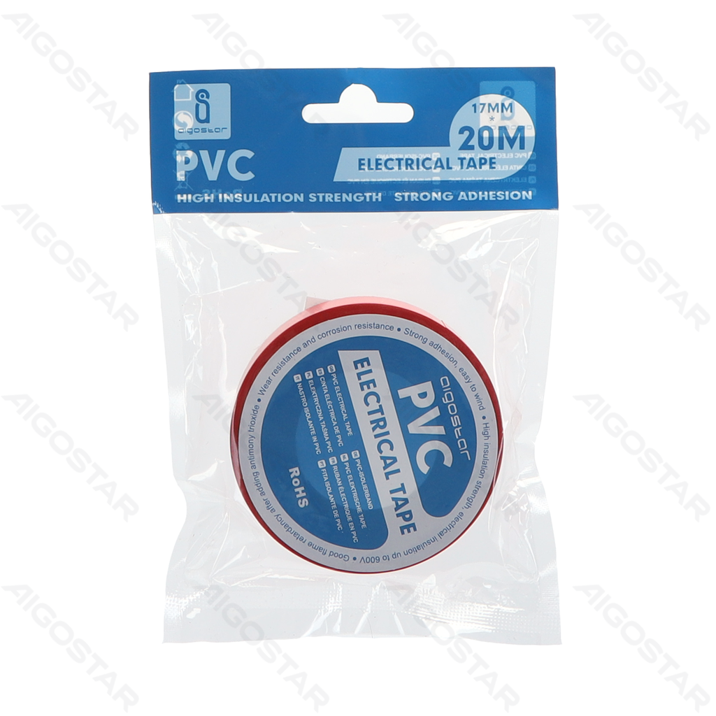 PVC isolatietape 0 13*17*20M rood