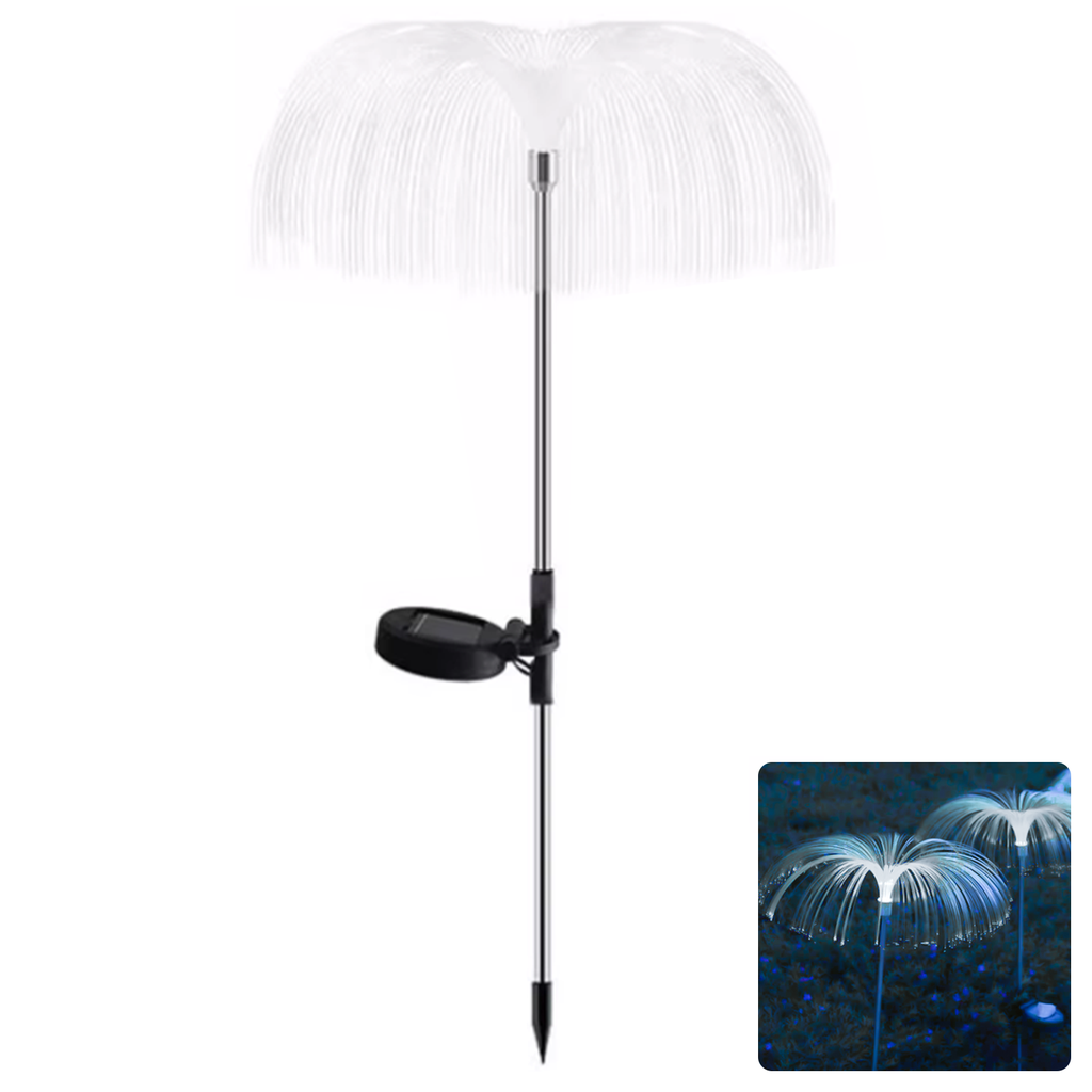 Lampe Solaire LED d'Ambiance en Acier Inoxydable Méduse 6500K