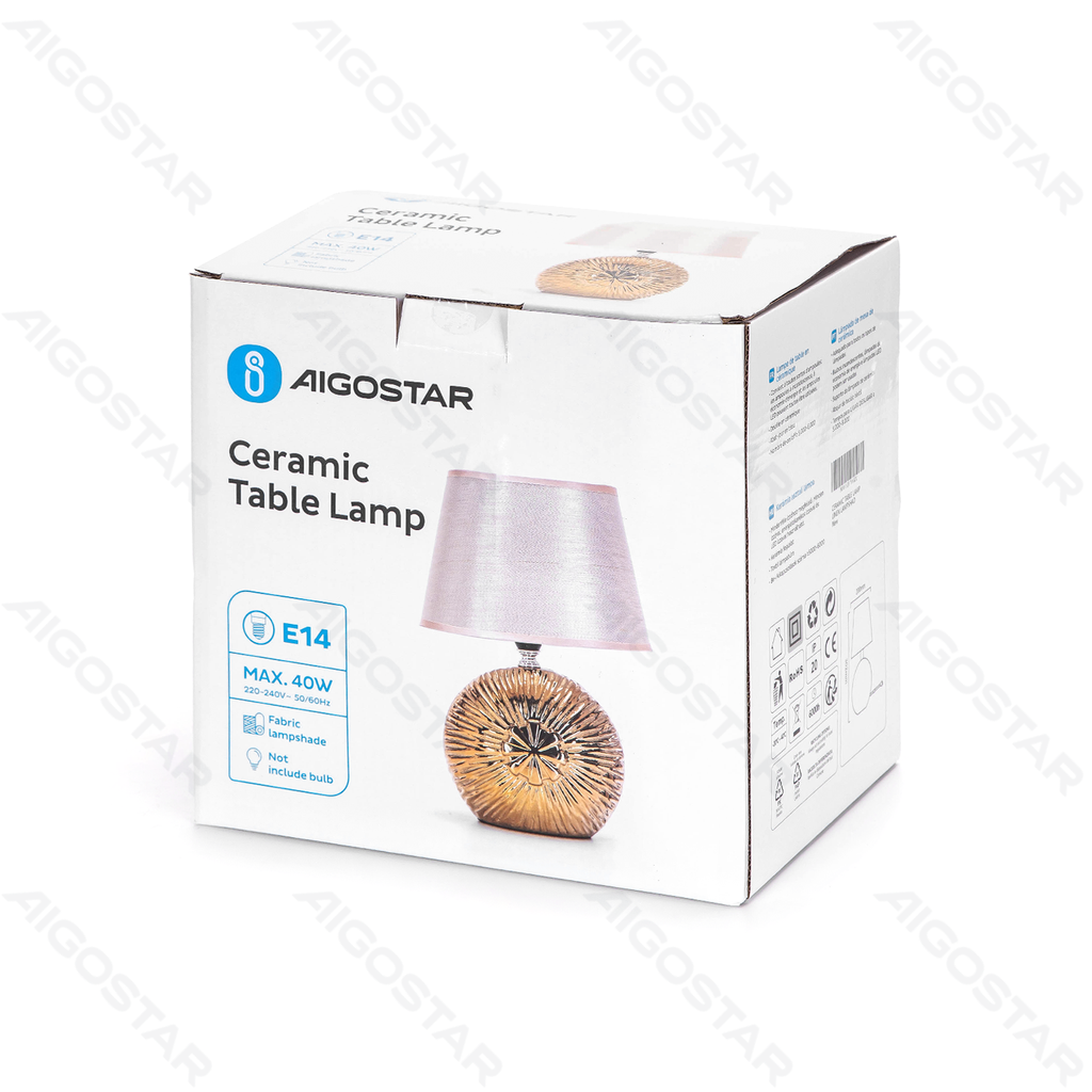 [B10311LD0] Lampe de table en céramique (sans source lumineuse) E14