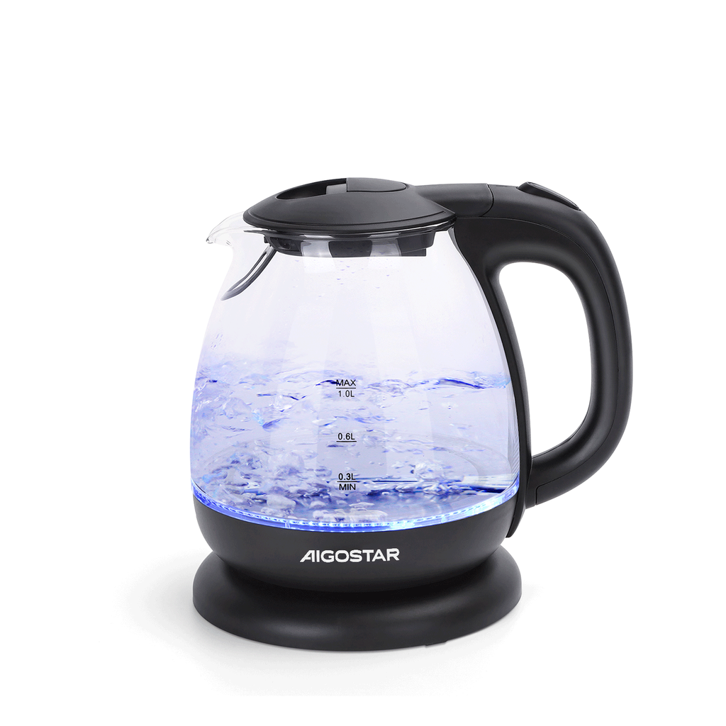 [300104HS3] 2200 W 1 L Mini-Wasserkocher aus Glas