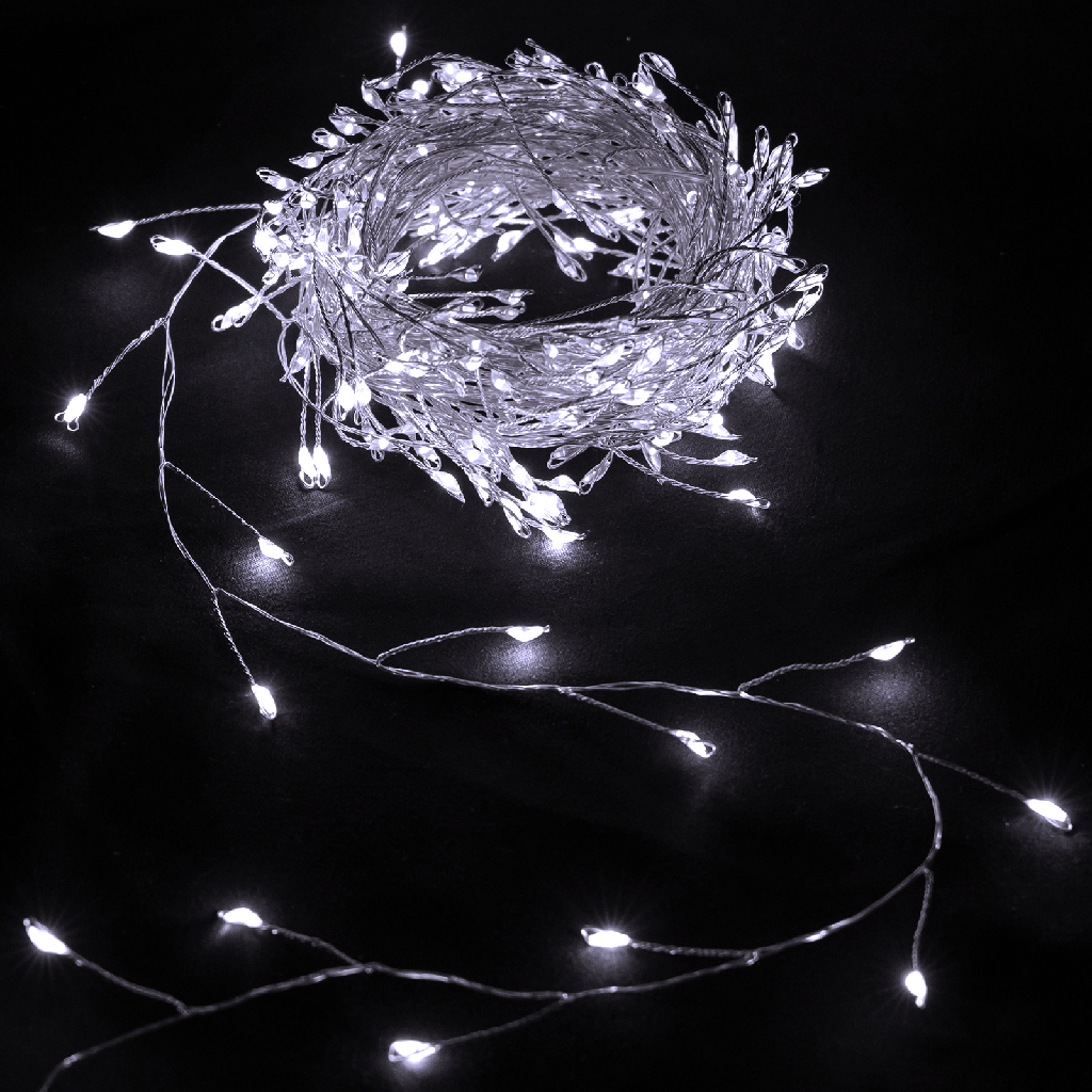 3AA Batterij Lichtsnoer Koperdraad Vuurwerklampjes Koud Wit 1.5m IP44 Binnen/Buiten