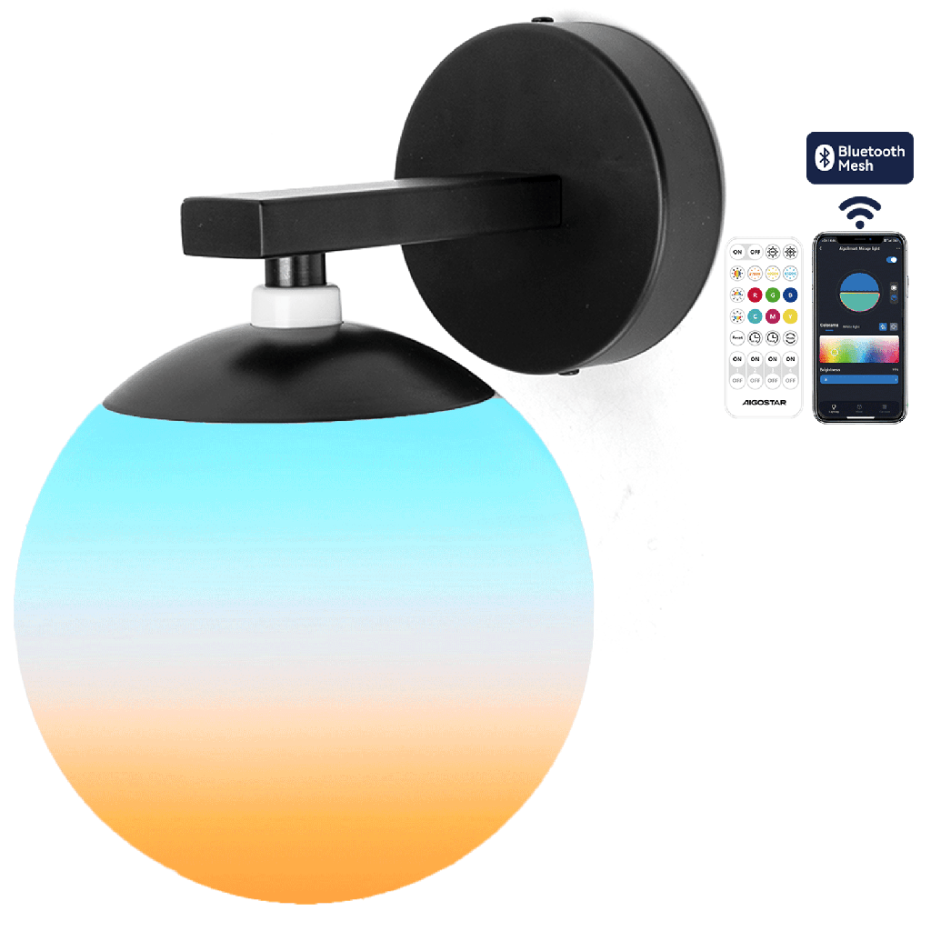 [S10303PI9] Bluetooth mesh smart mirage wall light 8W RGB+CCT