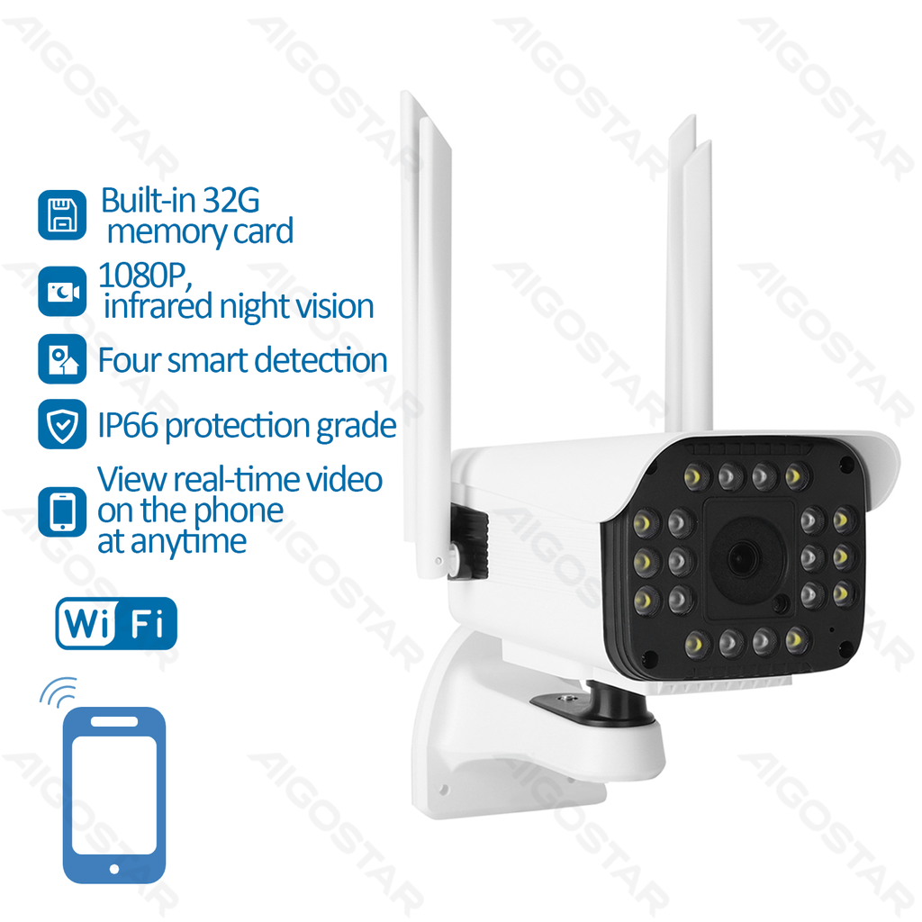[S20101A5O] Aigostar WiFi "Black eyes" slimme waterdichte bulletcamera