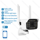 Aigostar WiFi "Black eyes" slimme waterdichte bulletcamera