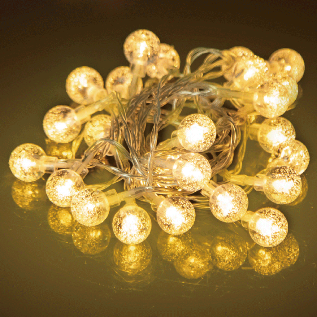 Aigostar Bubbellichtstrook met 3AA-batterij Warm wit 5m IP44 Binnen/Buiten