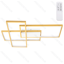 Aigostar LED Geometrische Plafondlamp 38W CCT Rosé Goud Vierkant met Afstandsbediening