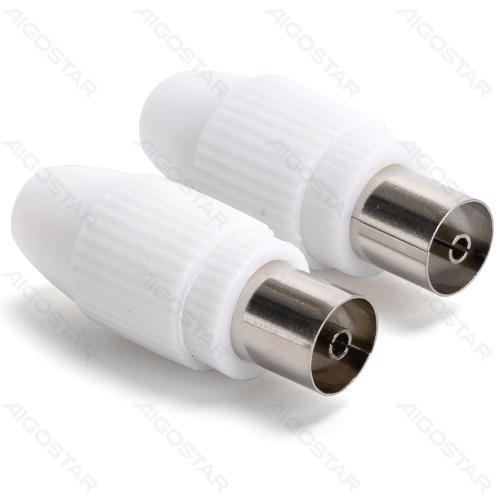 TV Connector Female 2pcs White