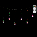 Serieel verbindbare laagspanning Ijspegel Wave Wensbal RGBY 3m+3m*0,6m 12 snoeren 12 strips IP44 Binnen/Buiten